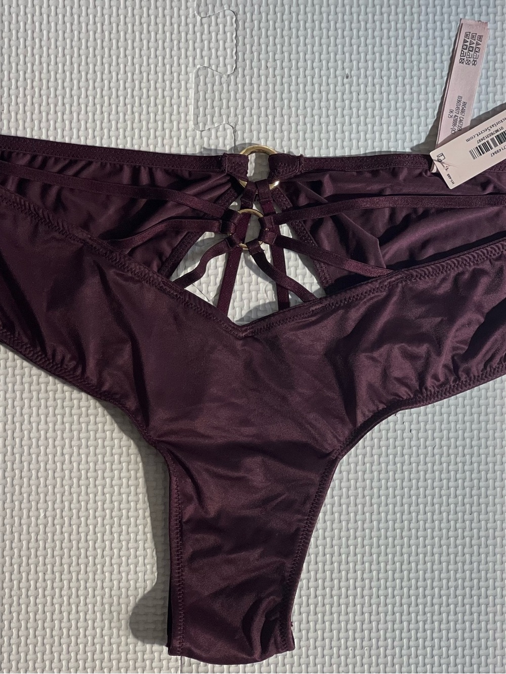 Victoria's Secret Strappy Bikini Briefs in Plum
